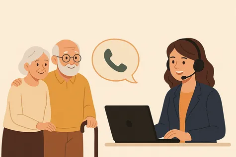 Atención telefónica especializada para personas mayores por operadora móvil