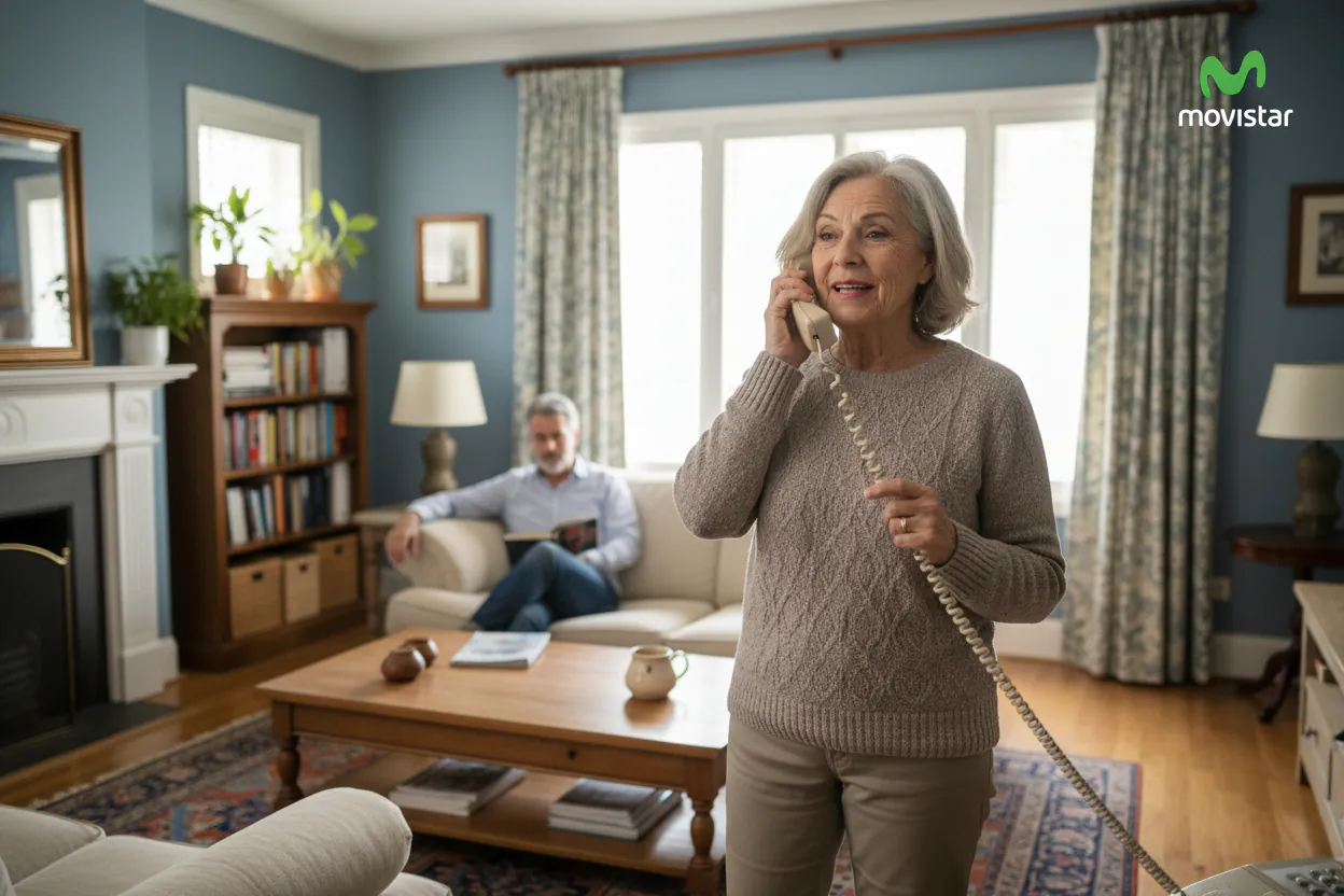 Tarifas Movistar de fijo y móvil para mayores